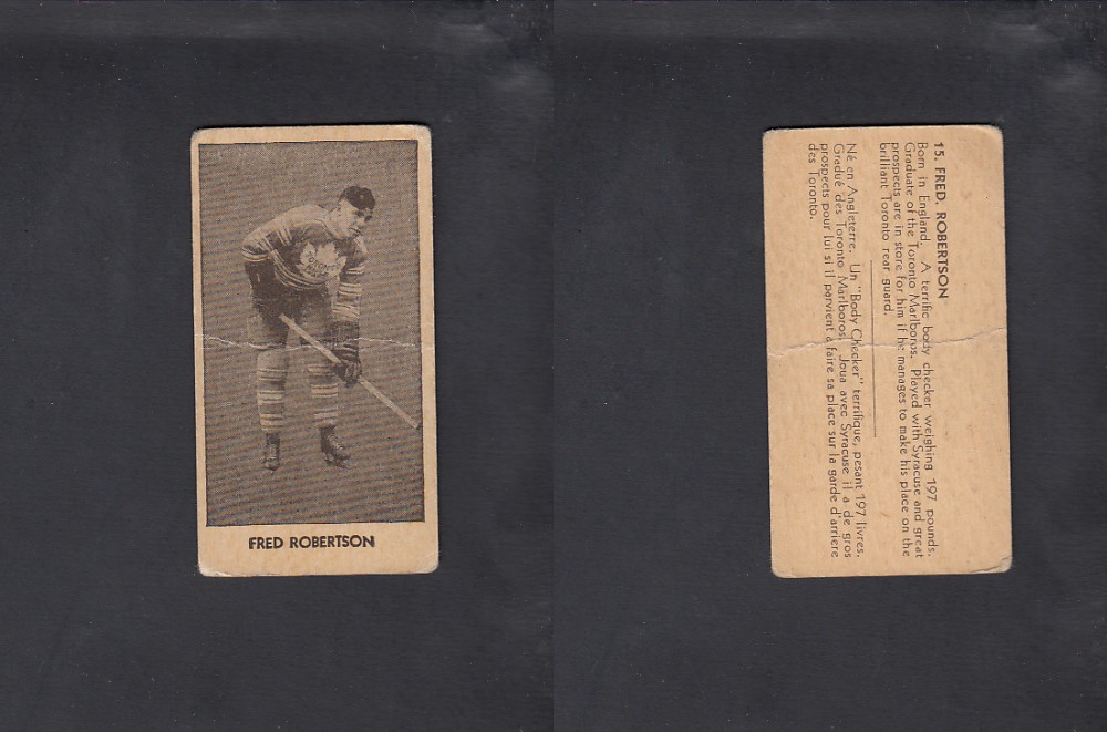 1933-34 HOCKEY CARD V129 #15 R. ROBERTSON photo