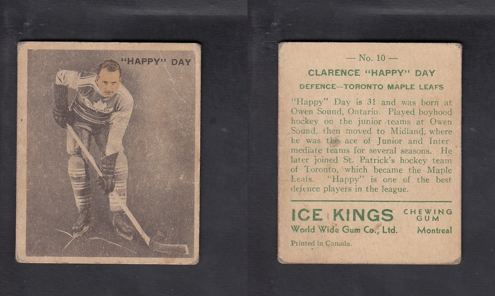 1933-34 ICE KINGS HOCKEY CARD #10 H. DAY photo