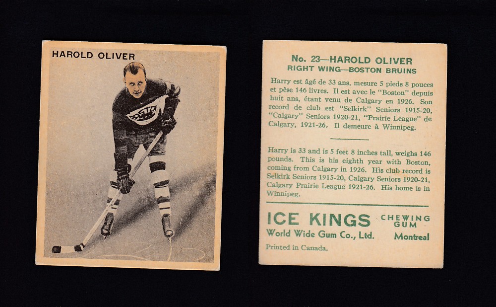 1933-34 ICE KINGS HOCKEY CARD #23 H. OLIVER photo