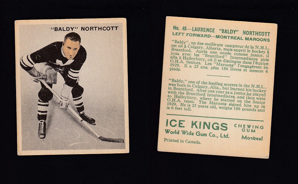 1933-34 ICE KINGS HOCKEY CARD #48 B. NORTHCOTT photo