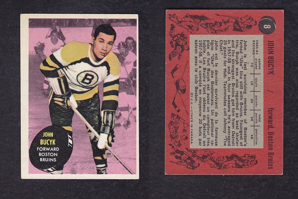 1961-62 TOPPS HOCKEY CARD #8 J. BUCYK photo