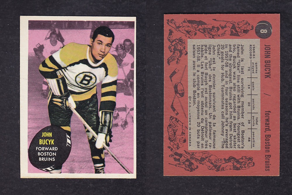 1961-62 TOPPS HOCKEY CARD #8 J. BUCYK photo