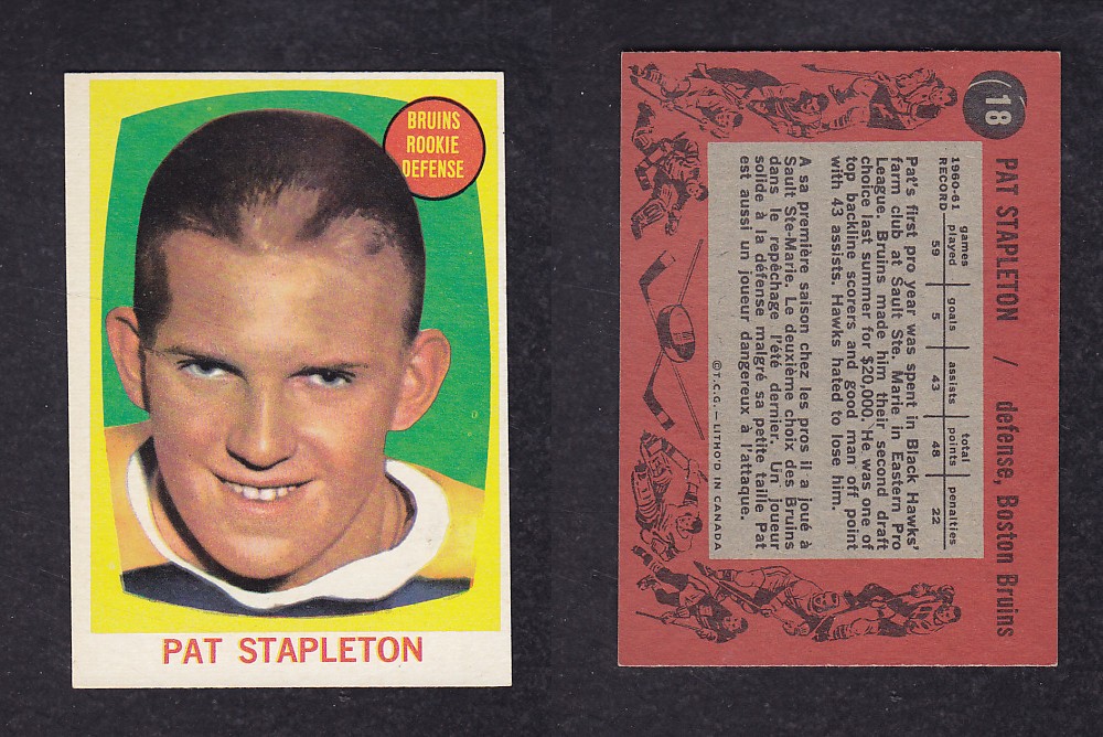 1961-62 TOPPS HOCKEY CARD #18 P. STAPLETON photo