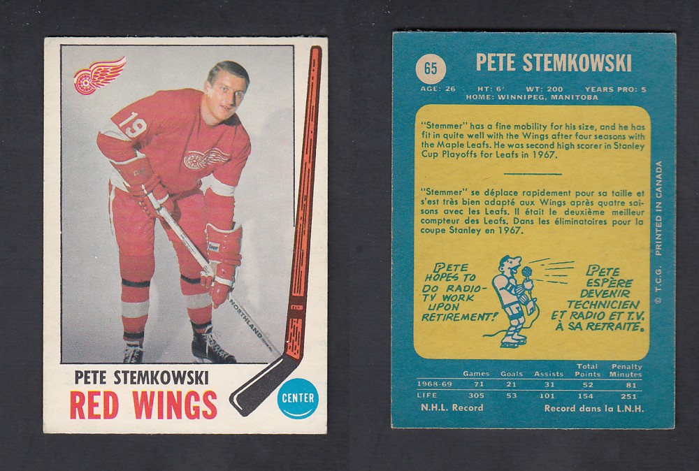 1969-70  O-PEE-CHEE HOCKEY CARD #65 P. STEMKOWSKI photo