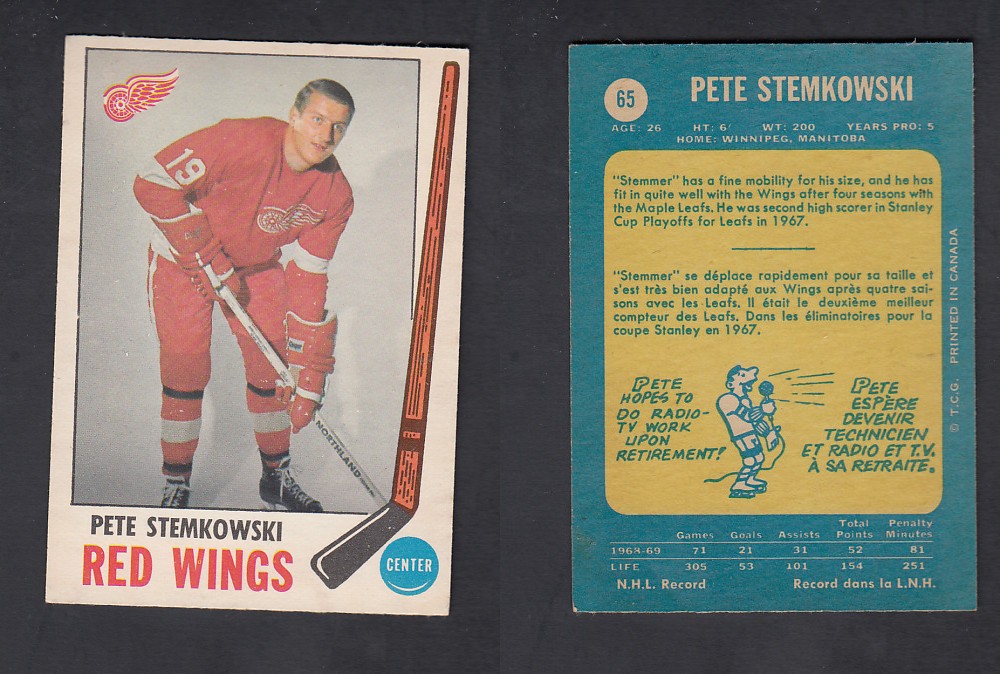 1969-70  O-PEE-CHEE HOCKEY CARD #65 P. STEMKOWSKI photo