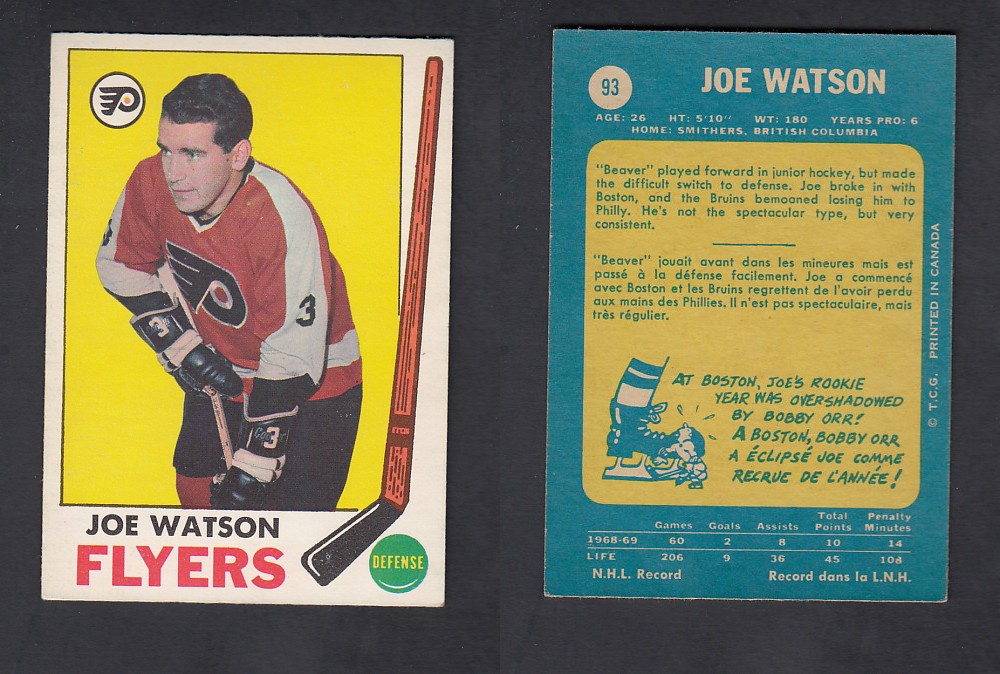 1969-70 O-PEE-CHEE HOCKEY CARD #93 J. WATSON photo