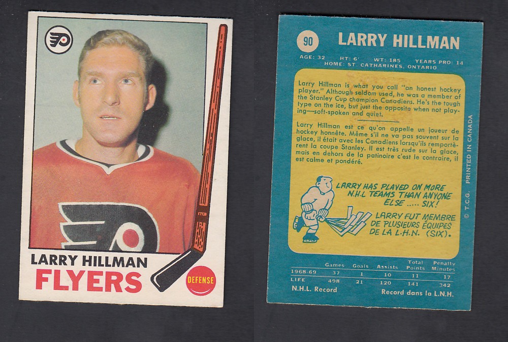 1969-70 O-PEE-CHEE HOCKEY CARD #90 L. HILLMAN photo