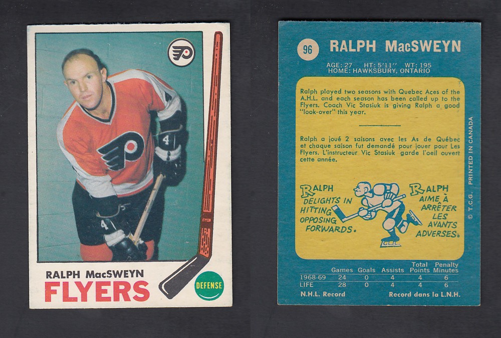 1969-70 O-PEE-CHEE HOCKEY CARD #96 R. MacSWEYN photo