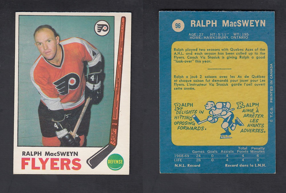 1969-70 O-PEE-CHEE HOCKEY CARD #96 R. MacSWEYN photo