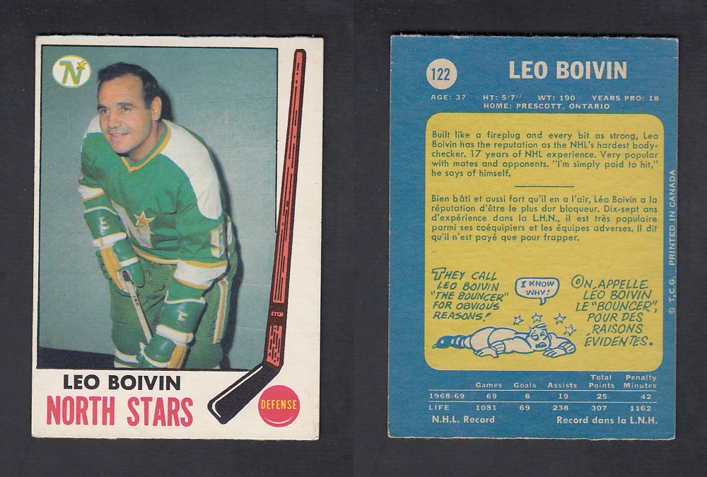 1969-70 O-PEE-CHEE HOCKEY CARD #122 L. BOIVIN photo