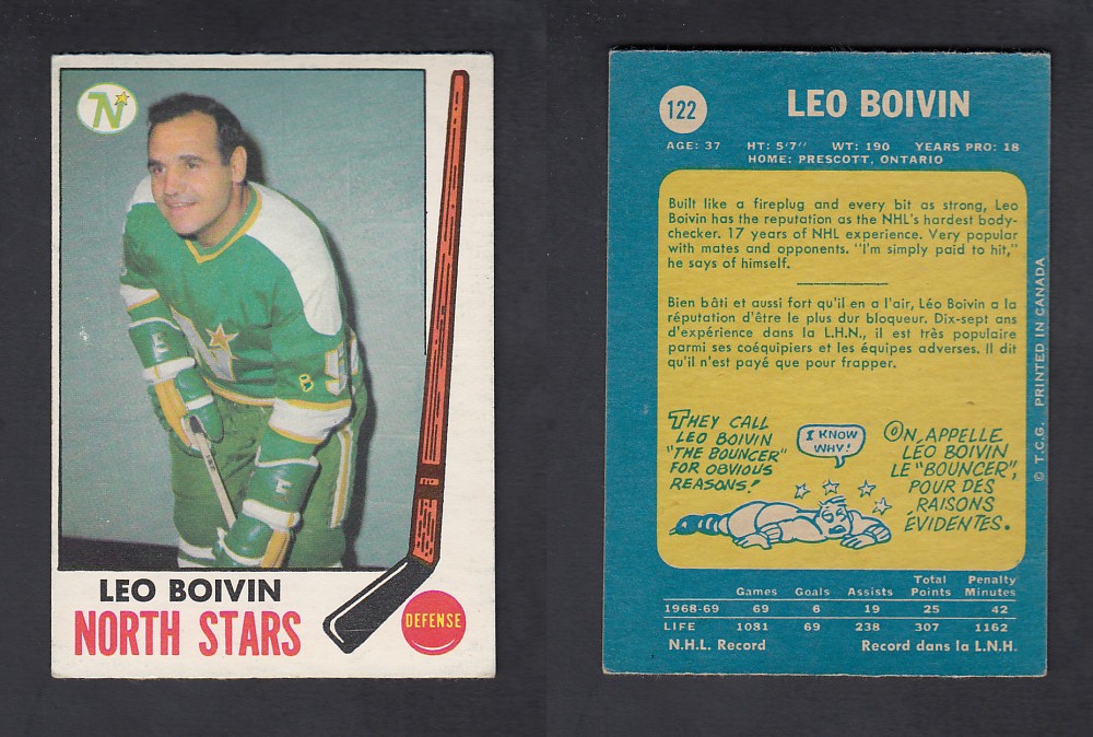 1969-70 O-PEE-CHEE HOCKEY CARD #122 L. BOIVIN photo