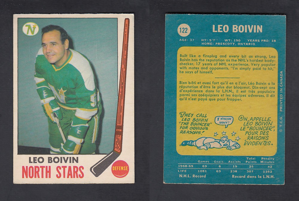 1969-70 O-PEE-CHEE HOCKEY CARD #122 L. BOIVIN photo