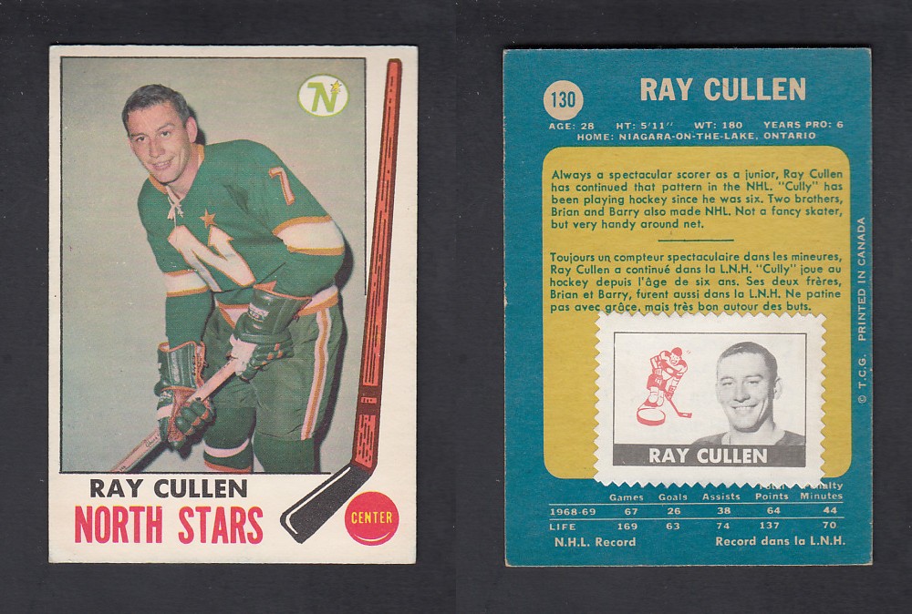 1969-70 O-PEE-CHEE HOCKEY CARD #130 R. CULLEN photo