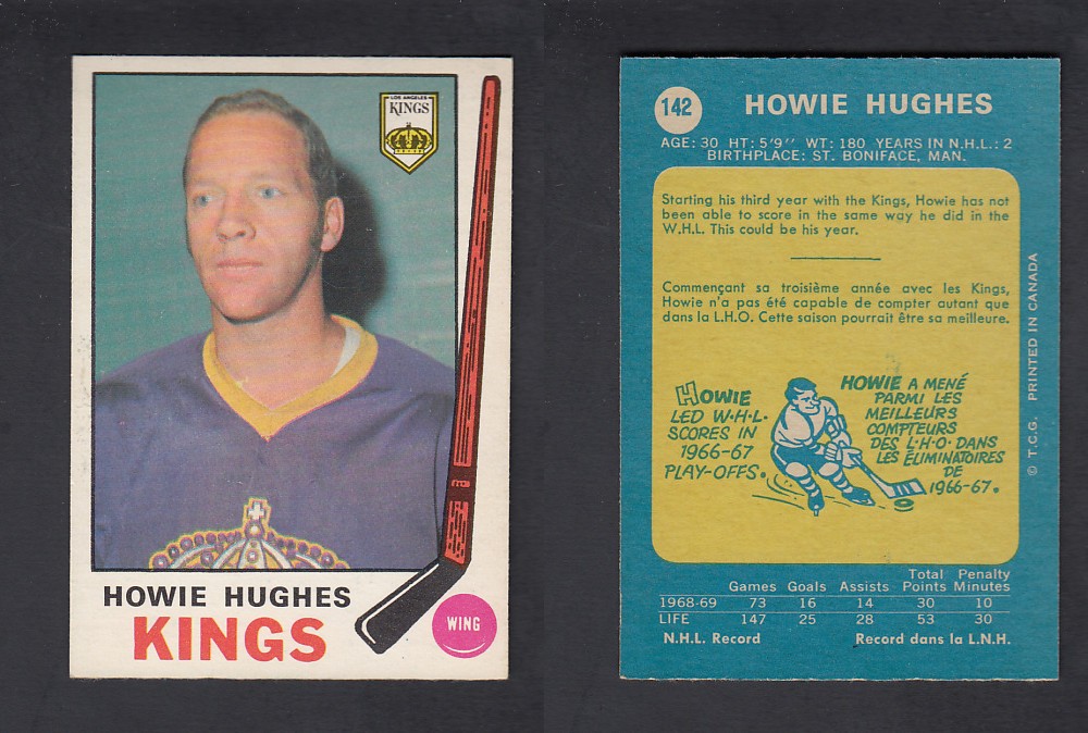 1969-70 O-PEE-CHEE HOCKEY CARD #142 H. HUGHES photo