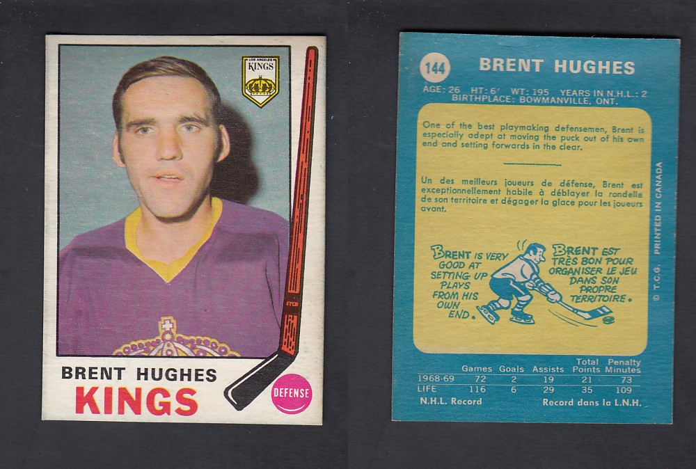 1969-70 O-PEE-CHEE HOCKEY CARD #144 B. HUGHES photo