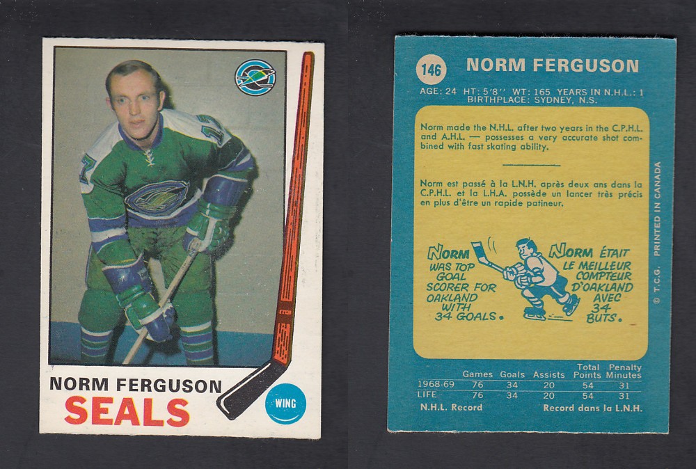 1969-70 O-PEE-CHEE HOCKEY CARD #146 N. FERGUSON photo