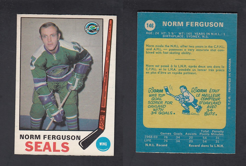 1969-70 O-PEE-CHEE HOCKEY CARD #146 N. FERGUSON photo