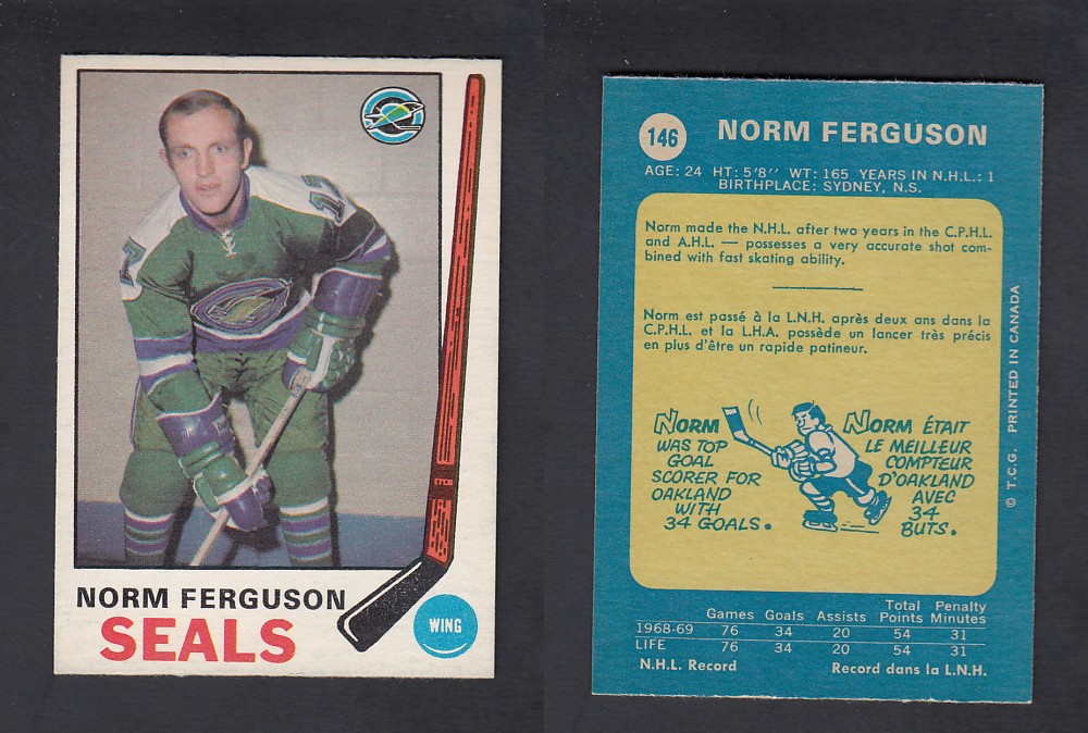 1969-70 O-PEE-CHEE HOCKEY CARD #146 N. FERGUSON photo