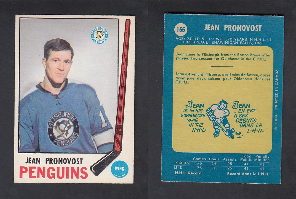 1969-70 O-PEE-CHEE HOCKEY CARD #155 J. PRONOVOST photo