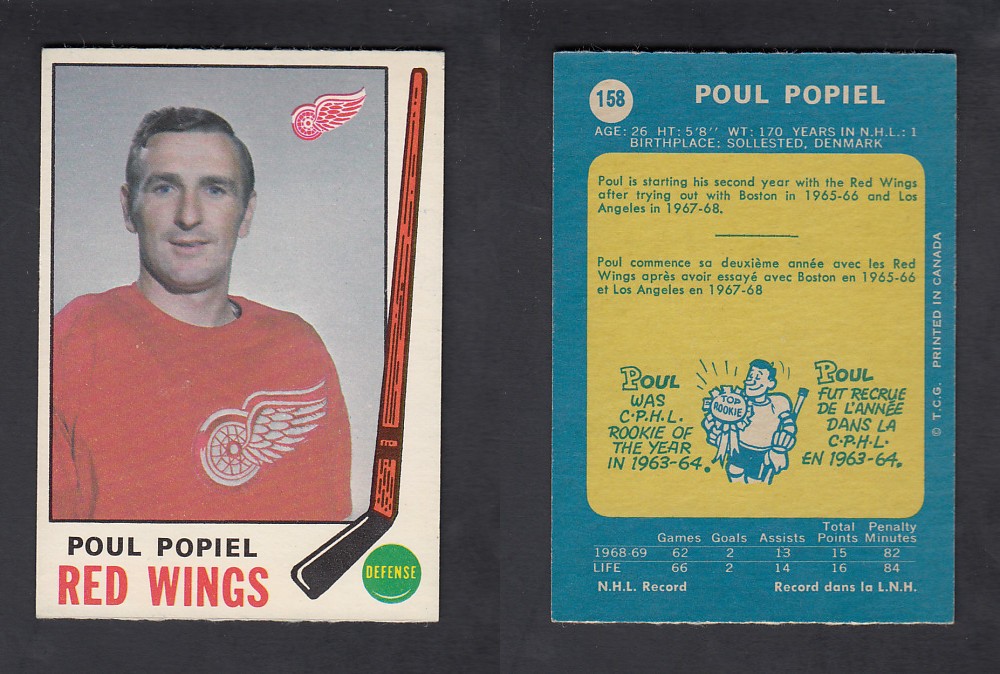 1969-70 O-PEE-CHEE HOCKEY CARD #158 P. POPIEL photo