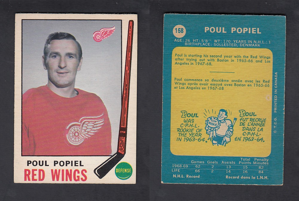 1969-70 O-PEE-CHEE HOCKEY CARD #158 P. POPIEL photo