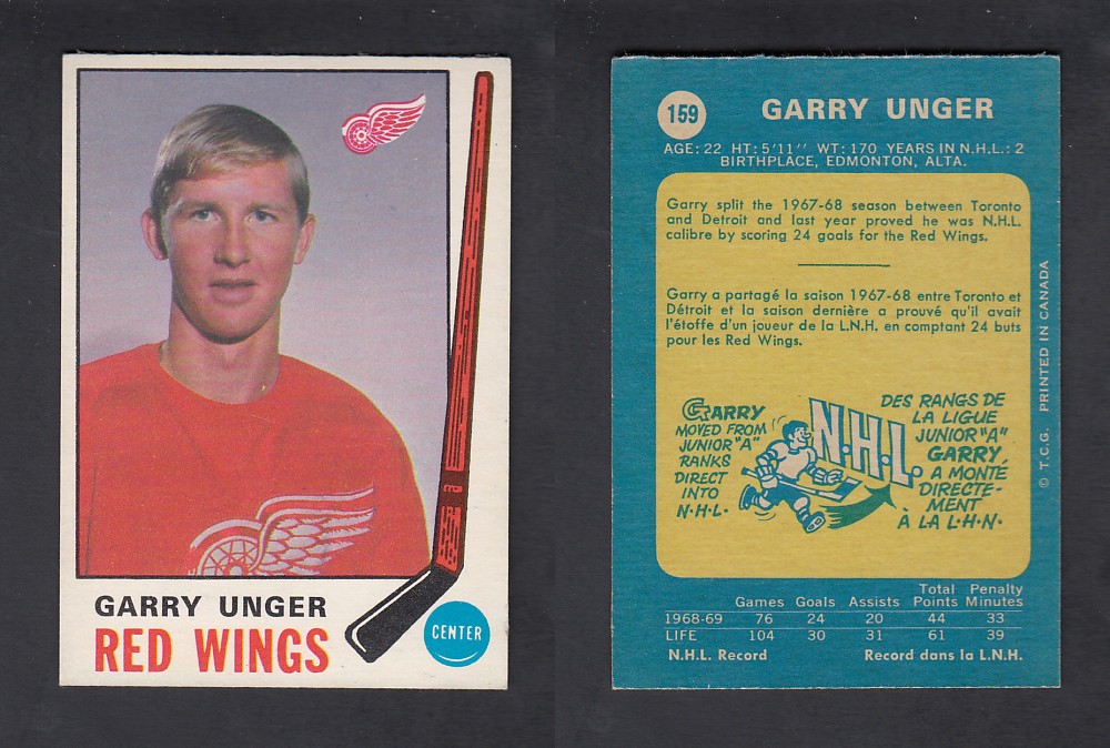 1969-70 O-PEE-CHEE HOCKEY CARD #159 G. UNGER photo