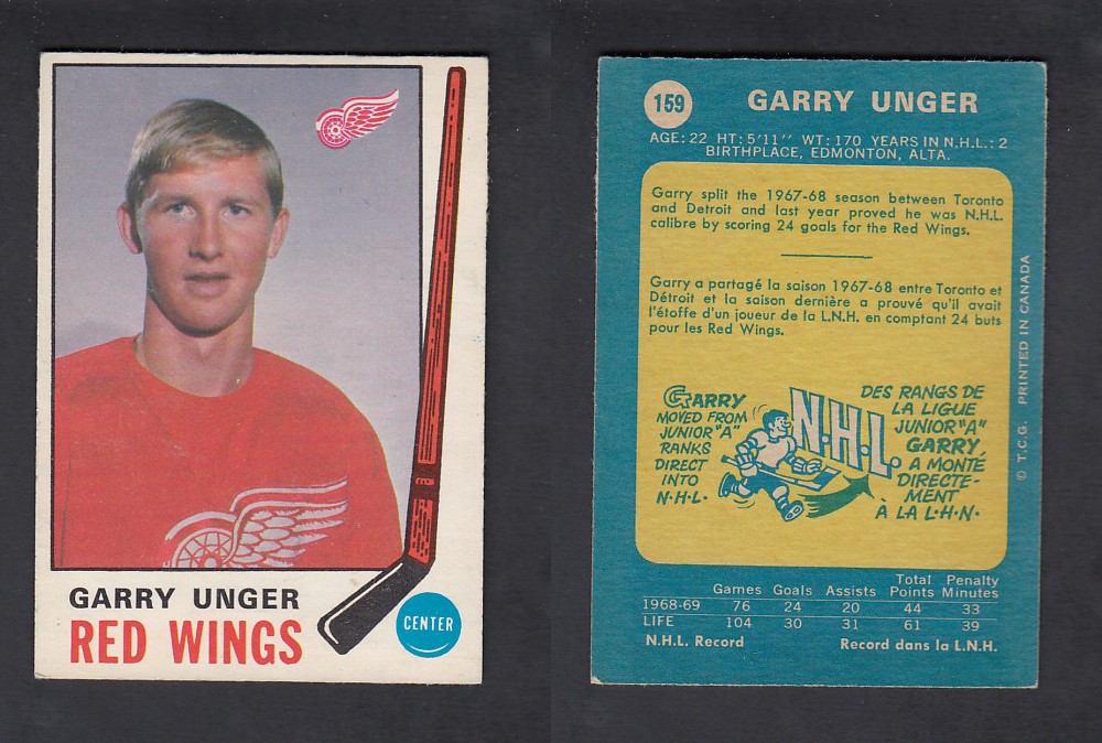 1969-70 O-PEE-CHEE HOCKEY CARD #159 G. UNGER photo