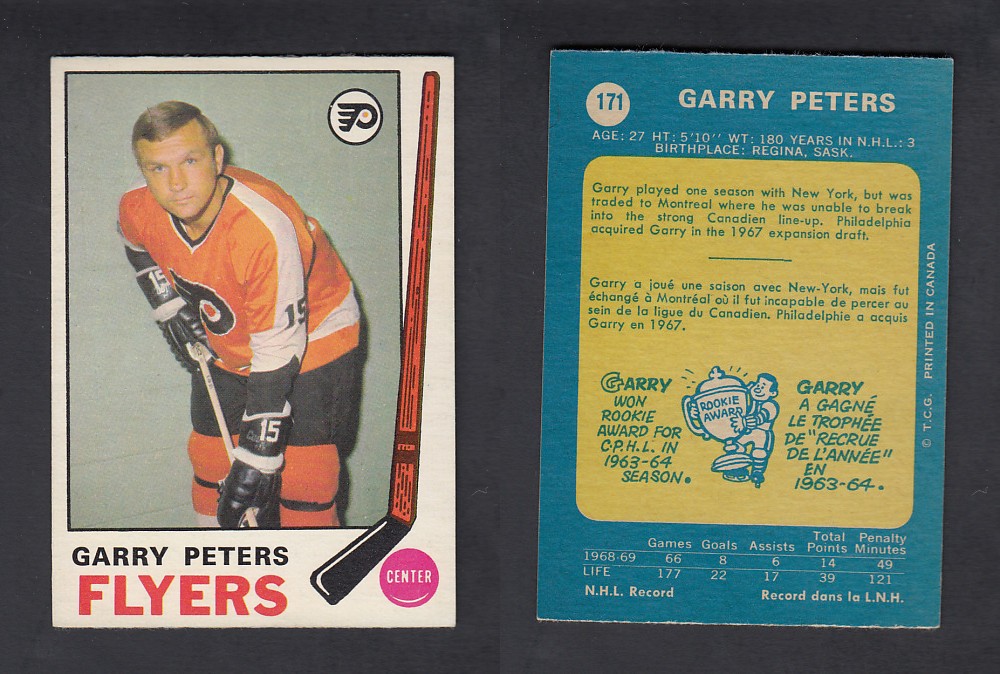 1969-70 O-PEE-CHEE HOCKEY CARD #171 G. PETERS photo