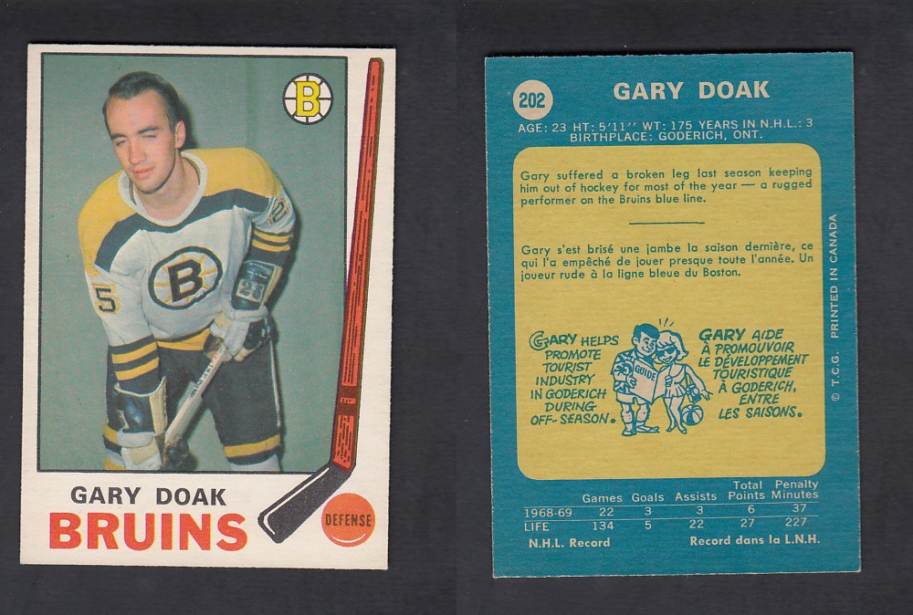 1969-70 O-PEE-CHEE HOCKEY CARD #202 G. DOAK photo