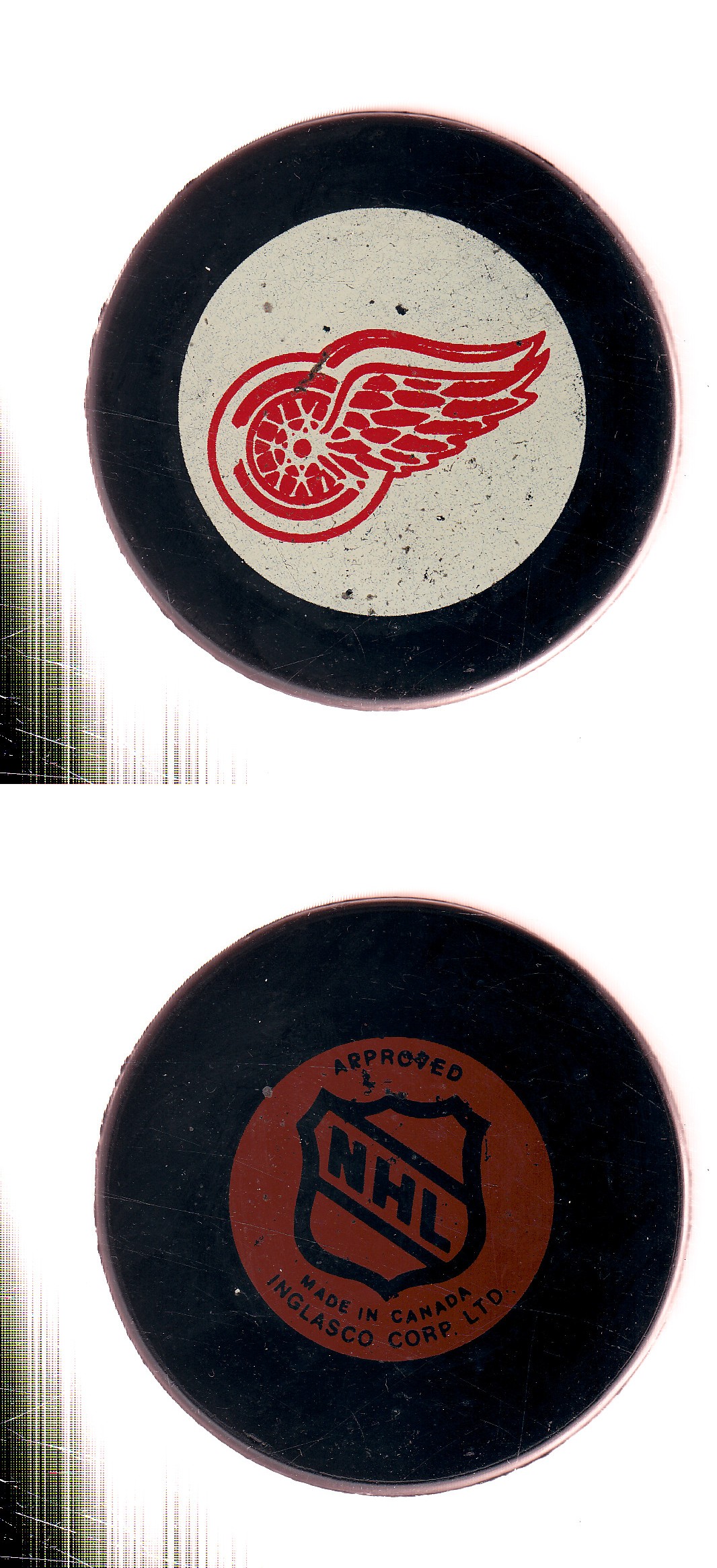 1980-85 VICEROY DETROIT RED WINGS GAME PUCK photo