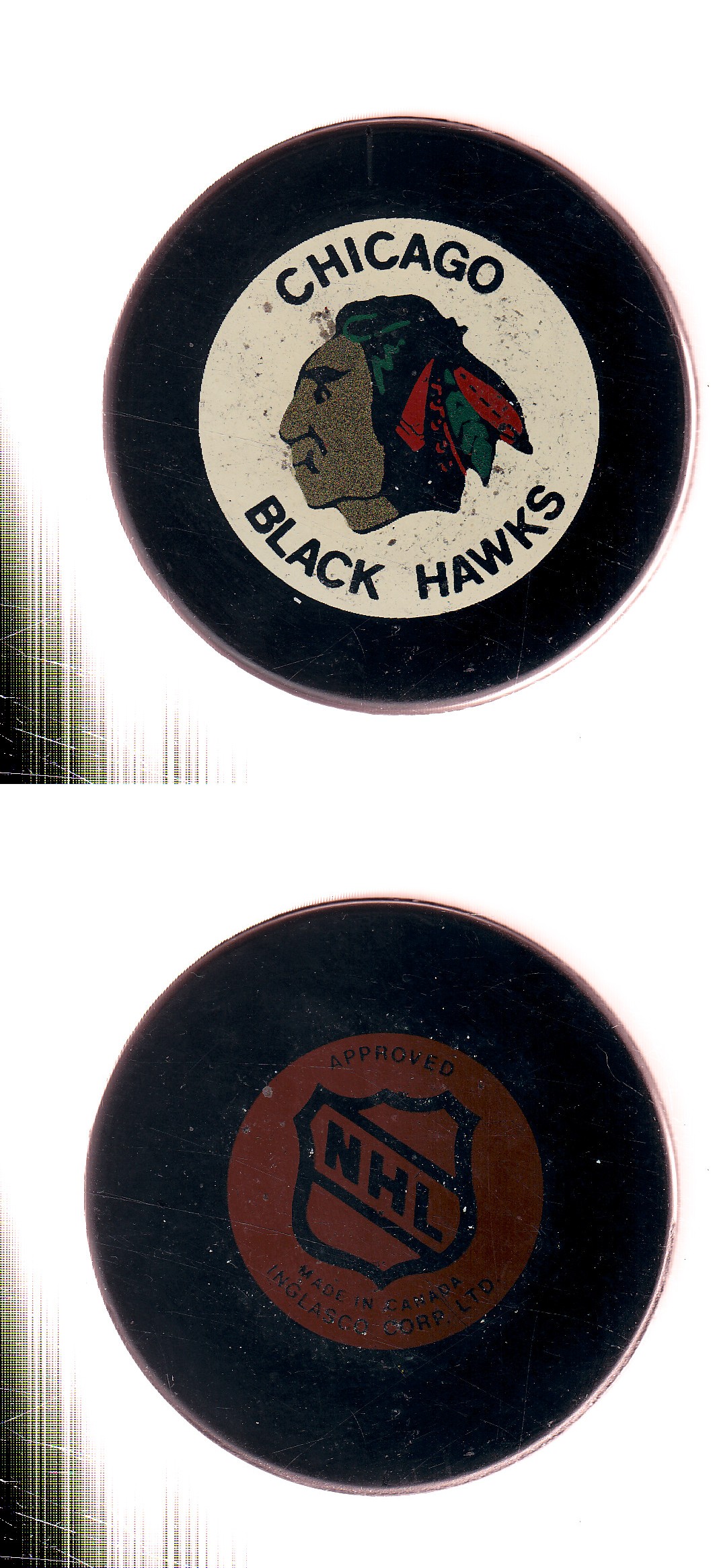 1980-85 VICEROY CHICAGO BLACKHAWKS GAME PUCK photo