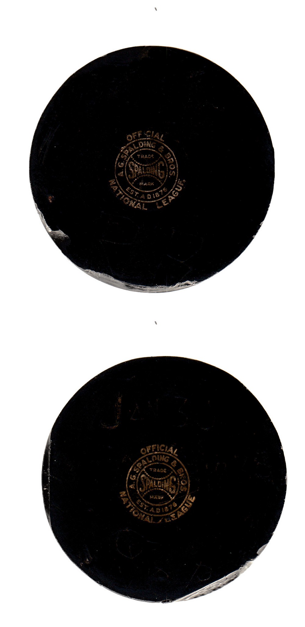 1931-42 SPALDING NHL GAME USED PUCK photo