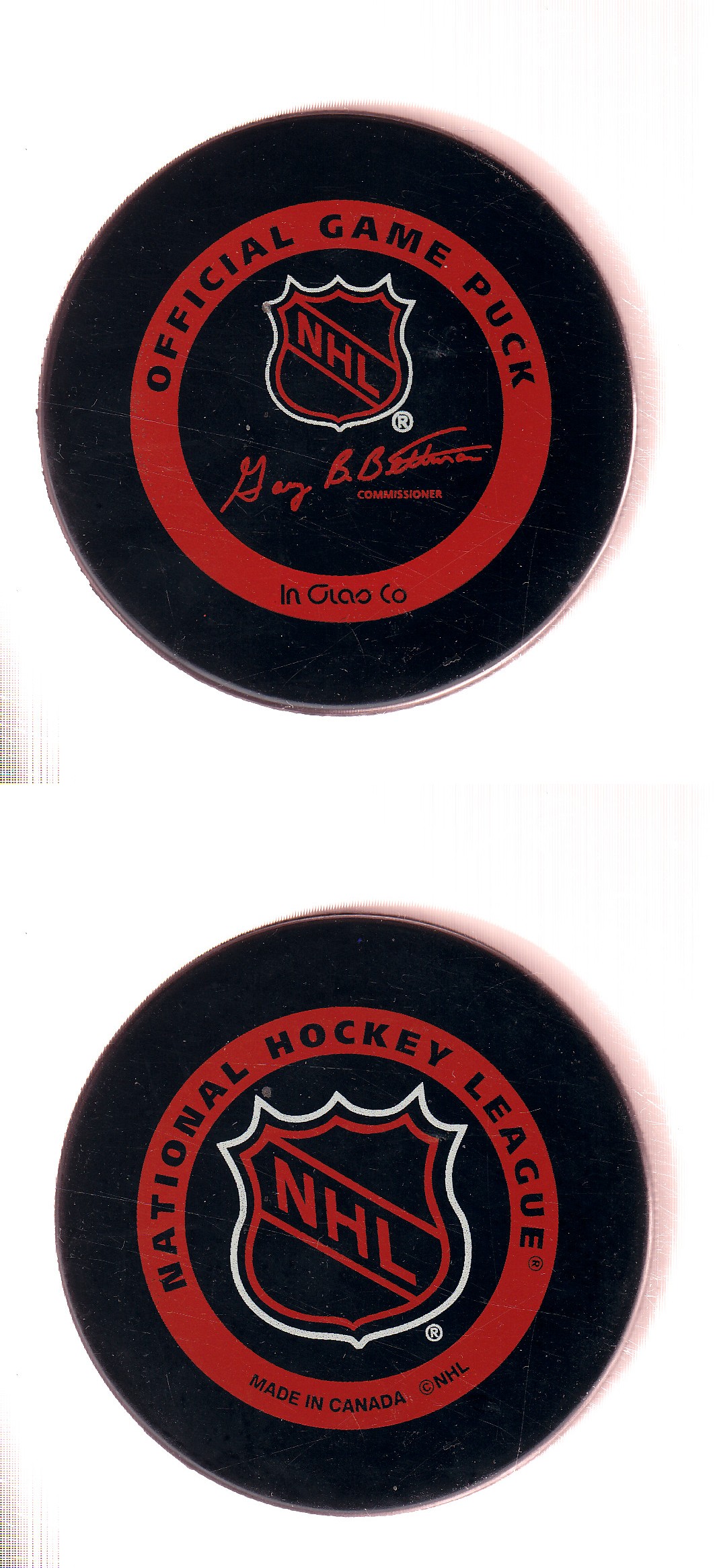 1995-96 IN GLAS CO NHL GAME PUCK photo