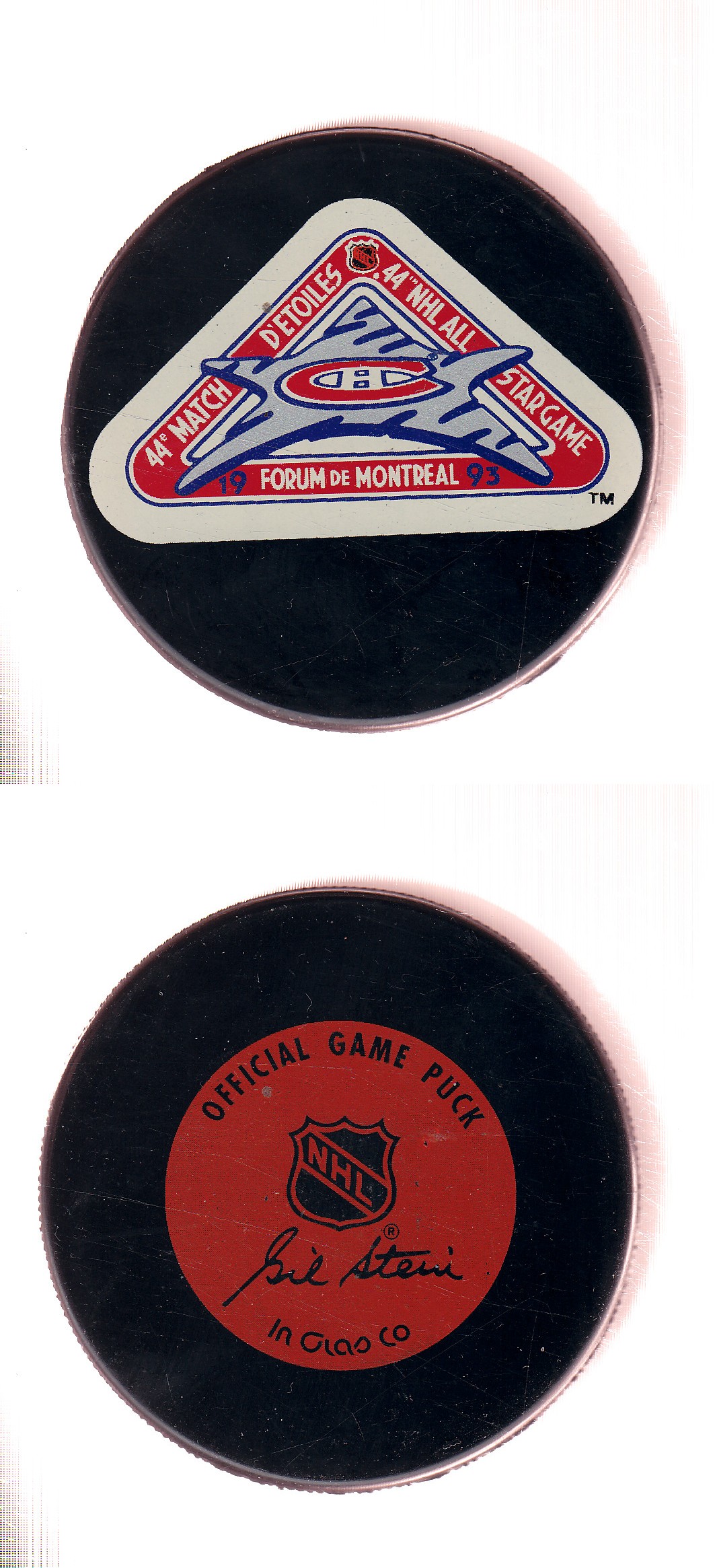 1993 IN GLAS CO MONTREAL ALL-STAR GAME PUCK photo