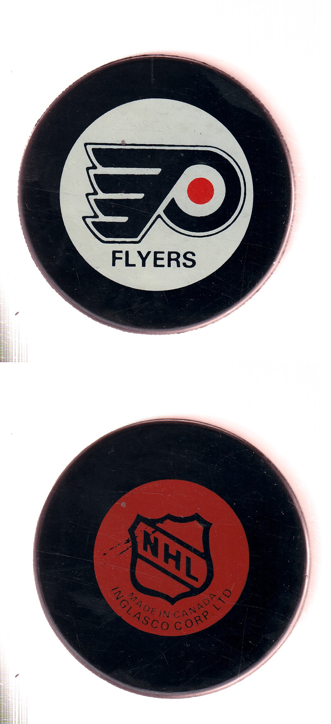 1985-92 IN GLAS CO PHILADELPHIA FLYERS GAME PUCK photo
