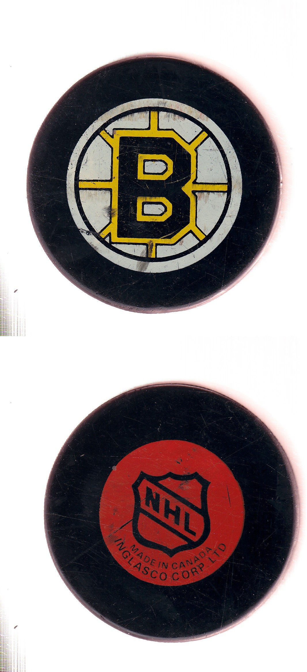 1985-92 IN GLAS CO BOSTON BRUINS GAME PUCK photo