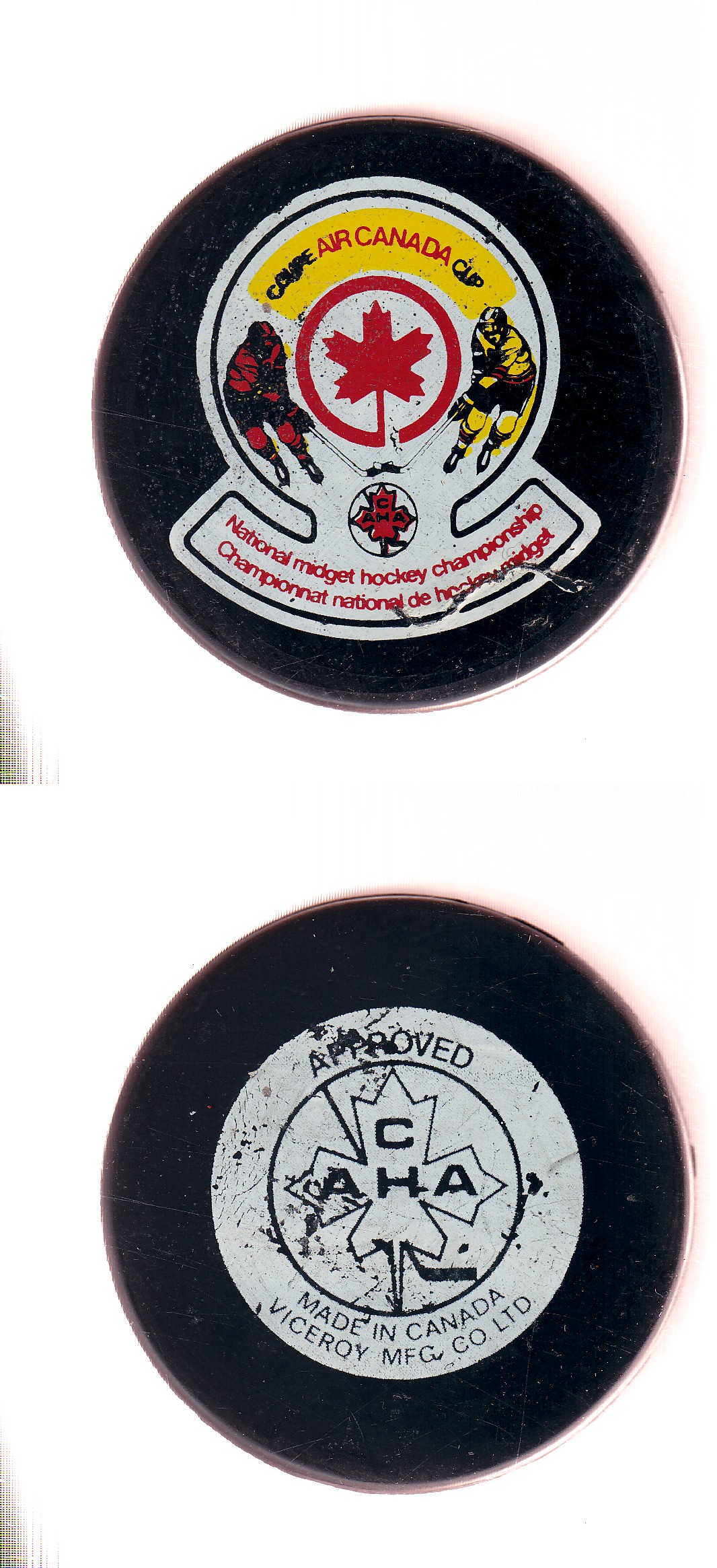 1980'S VICEROY AIR CANADA CUP GAME PUCK photo
