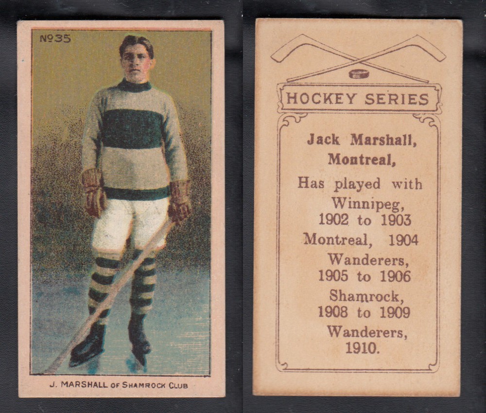 1910-11 C56 IMPERIAL TOBACCO HOCKEY CARD #35 J. MARSHALL photo