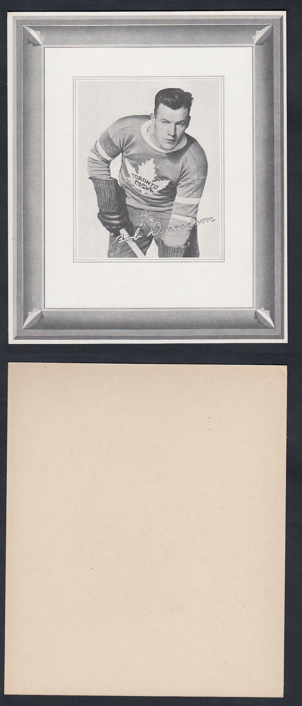 1938-39 QUAKER OATS HOCKEY CARD B. DAVIDSON photo