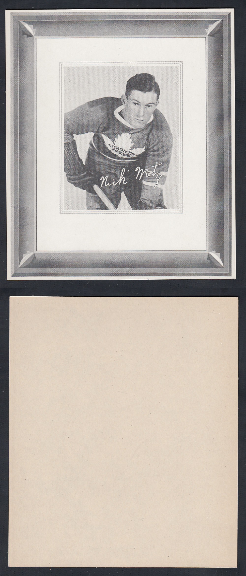 1938-39 QUAKER OATS HOCKEY CARD N. METZ  photo