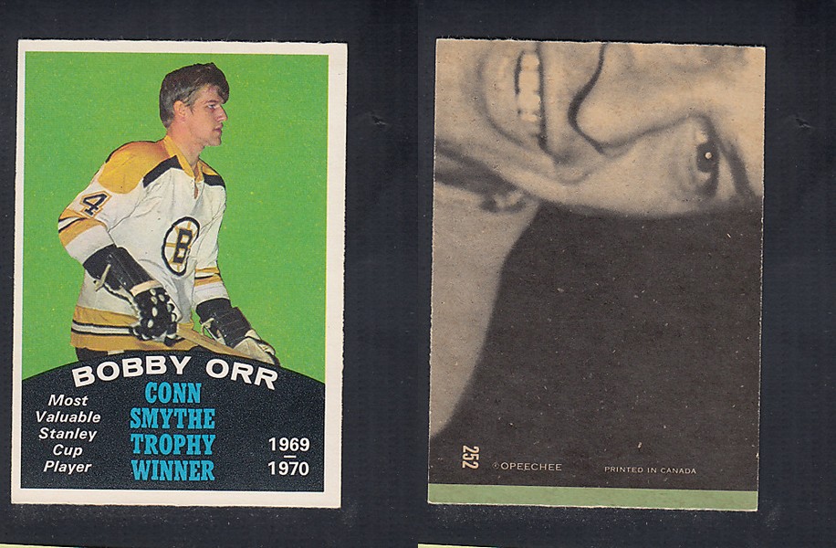 1970-71 O-PEE-CHEE HOCKEY CARD  #252 CONN SMYTHE TROPHY AWARD WINNER: BOBBY ORR photo