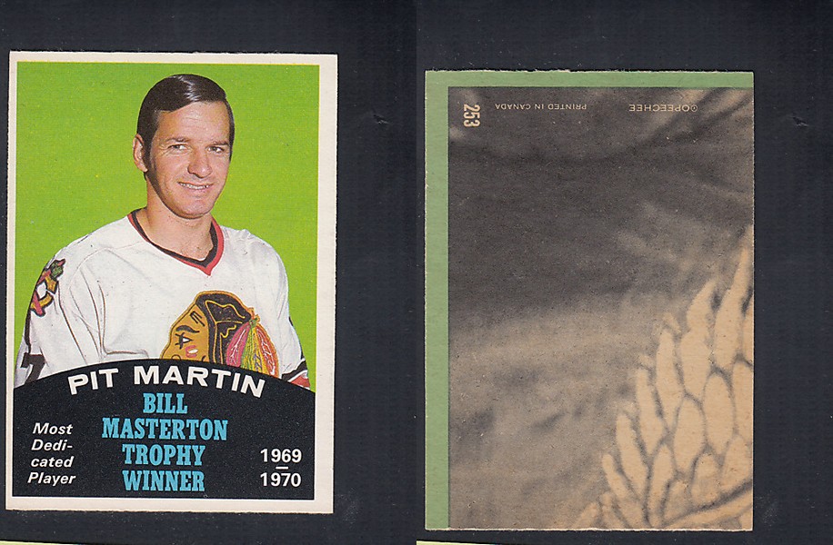 1970-71 O-PEE-CHEE HOCKEY CARD  #253 BILL MASTERTON TROPHY AWARD WINNER: PIT MARTIN photo