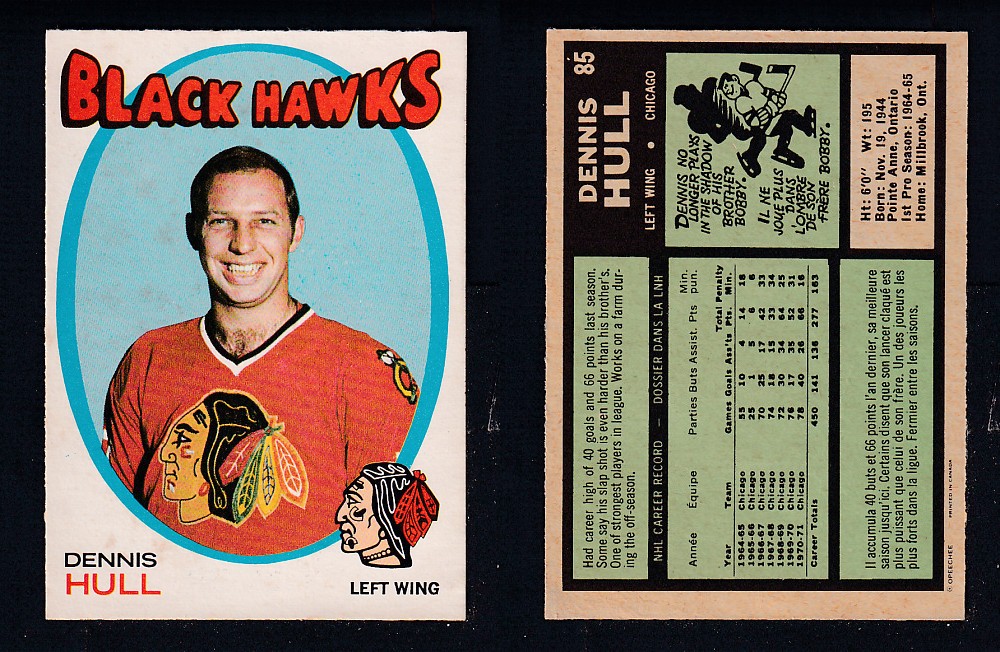 1971-72 O-PEE-CHEE HOCKEY CARD #85 D. HULL photo