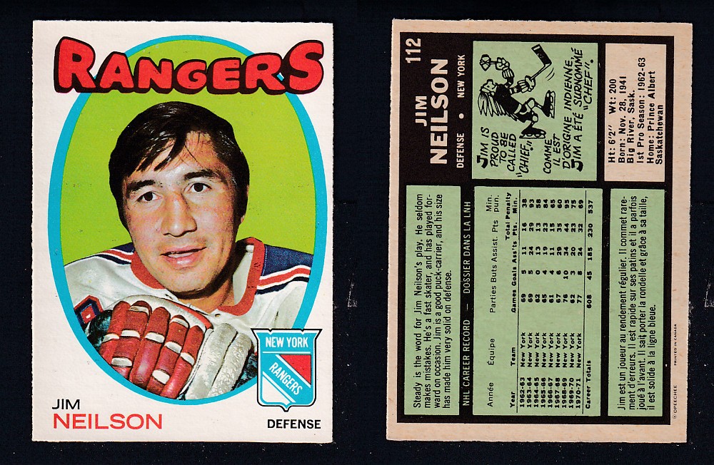 1971-72 O-PEE-CHEE HOCKEY CARD #112 J. NEILSON photo