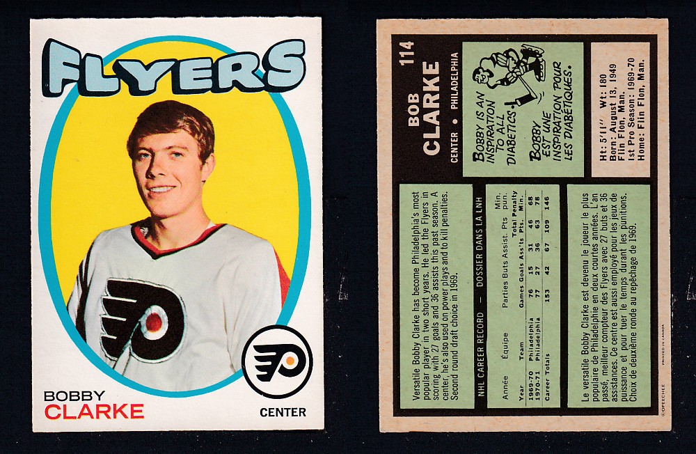 1971-72 O-PEE-CHEE HOCKEY CARD #114 B.CLARKE photo