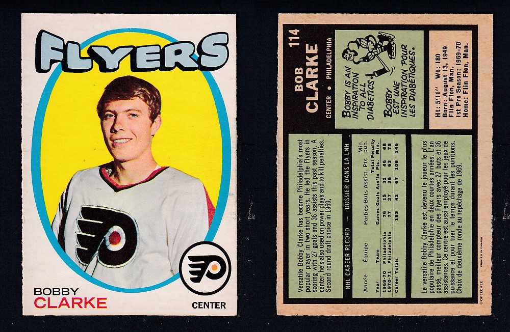 1971-72 O-PEE-CHEE HOCKEY CARD #114 B.CLARKE photo