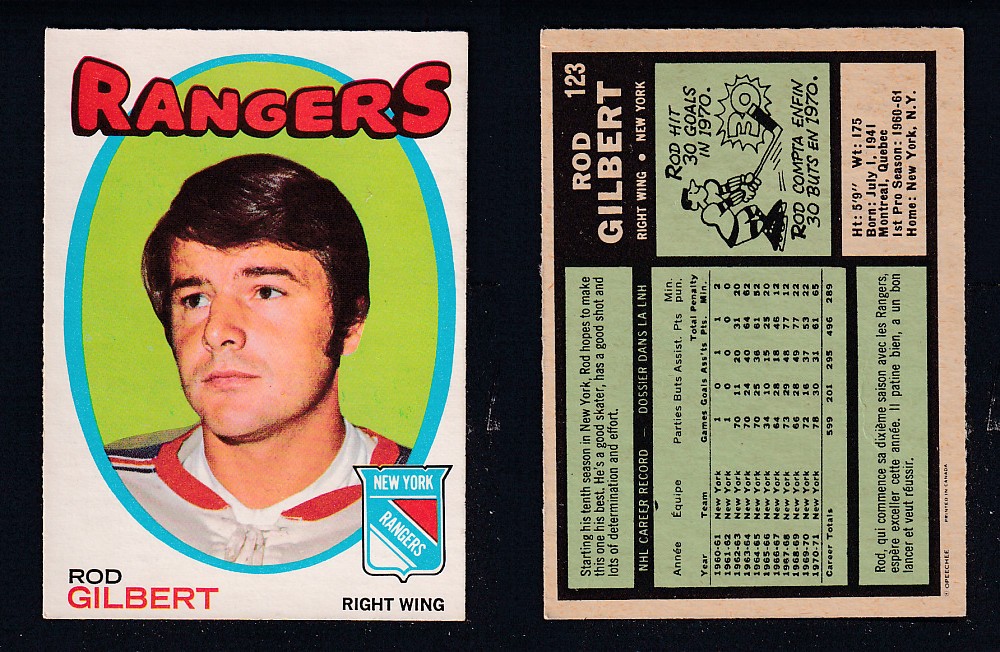 1971-72 O-PEE-CHEE HOCKEY CARD #123 R. GILBERT photo