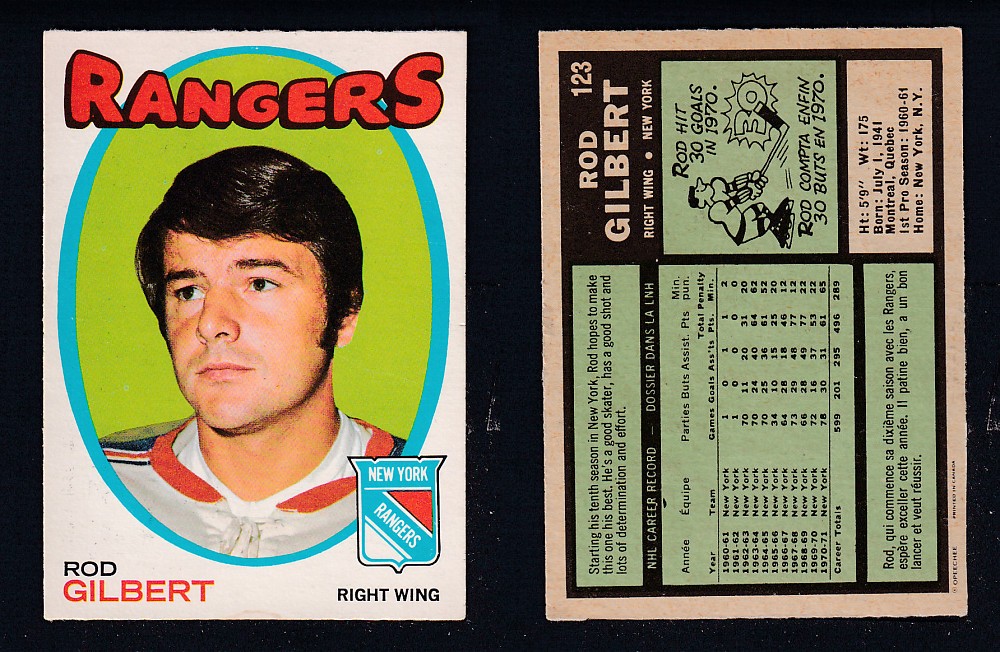 1971-72 O-PEE-CHEE HOCKEY CARD #123 R. GILBERT photo