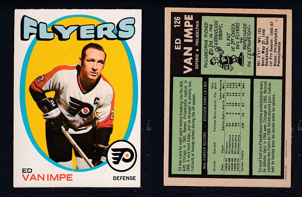 1971-72 O-PEE-CHEE HOCKEY CARD #126 E. VAN IMPE photo