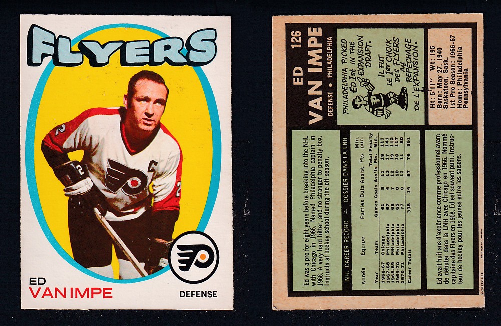 1971-72 O-PEE-CHEE HOCKEY CARD #126 E. VAN IMPE photo